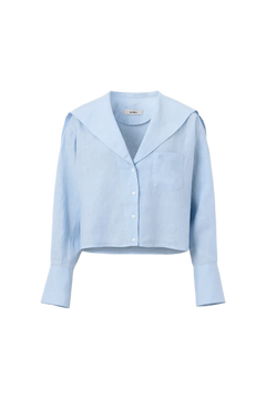 Linen Sailor Shirt - Light Blue