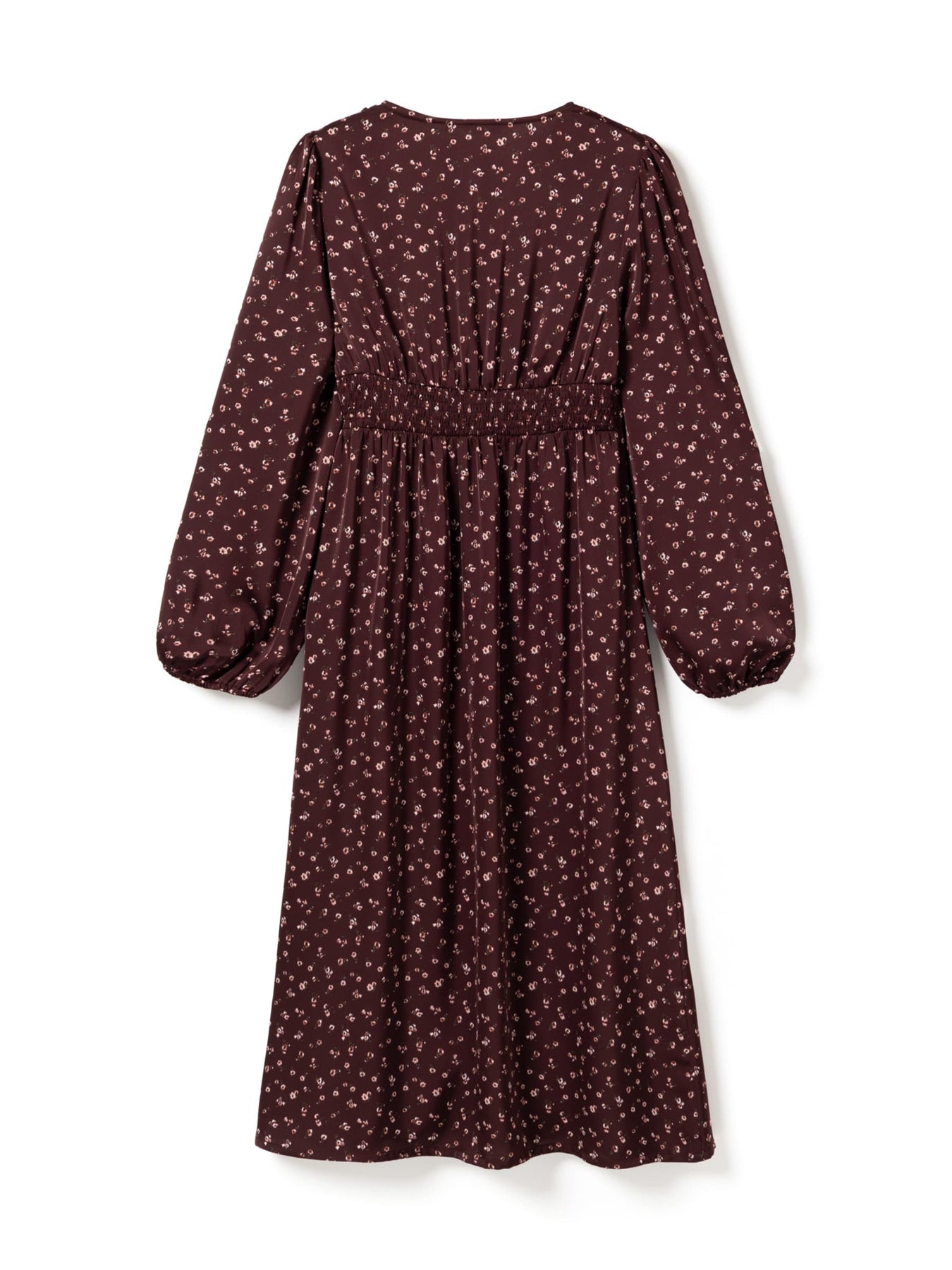 N-Lilith Dress - Dwyn Burgundy Print