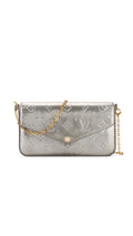 Louis Vuitton Félicie Pochette Monogram Vernis Väska - Silver