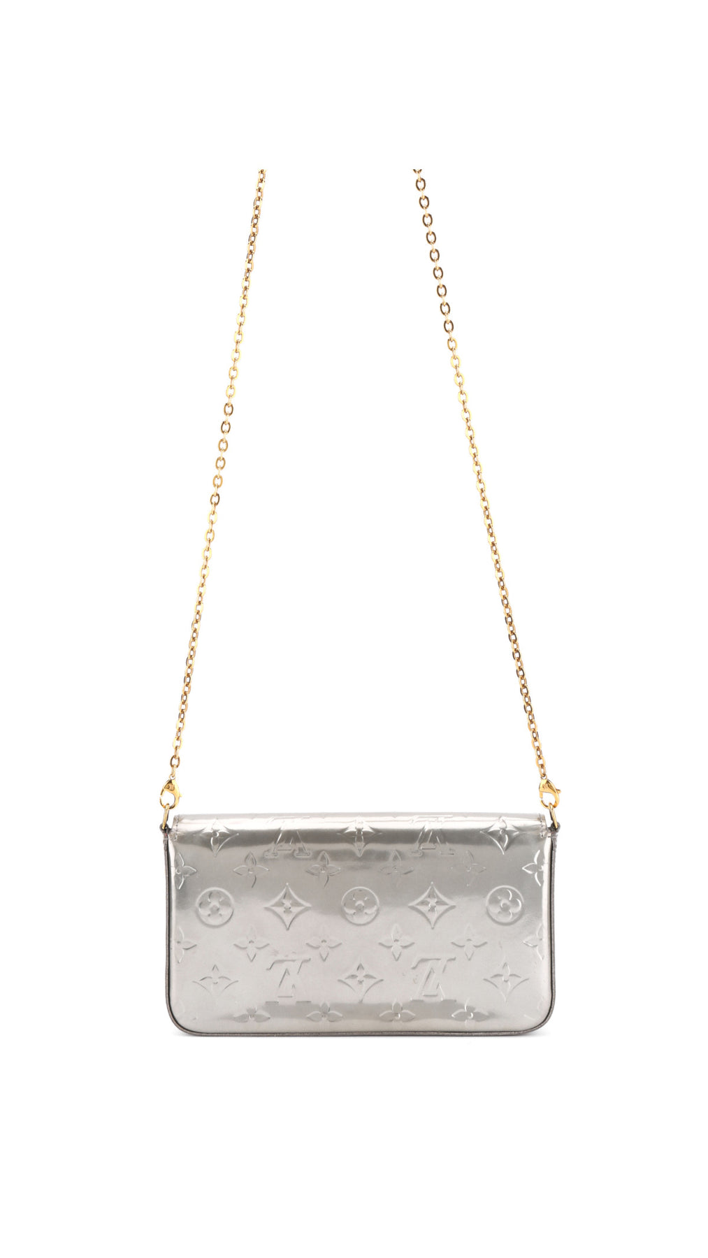 Louis Vuitton Félicie Pochette Monogram Vernis Väska - Silver
