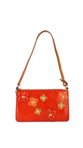 Louis Vuitton Monogram Vernis Flowers Axelväska - Orangeröd