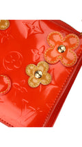 Louis Vuitton Monogram Vernis Flowers Axelväska - Orangeröd