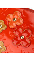 Louis Vuitton Monogram Vernis Flowers Axelväska - Orangeröd