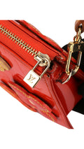 Louis Vuitton Monogram Vernis Flowers Axelväska - Orangeröd