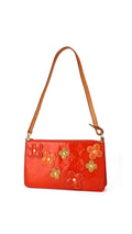 Louis Vuitton Monogram Vernis Flowers Axelväska - Orangeröd