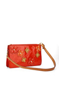 Louis Vuitton Monogram Vernis Flowers Axelväska - Orangeröd