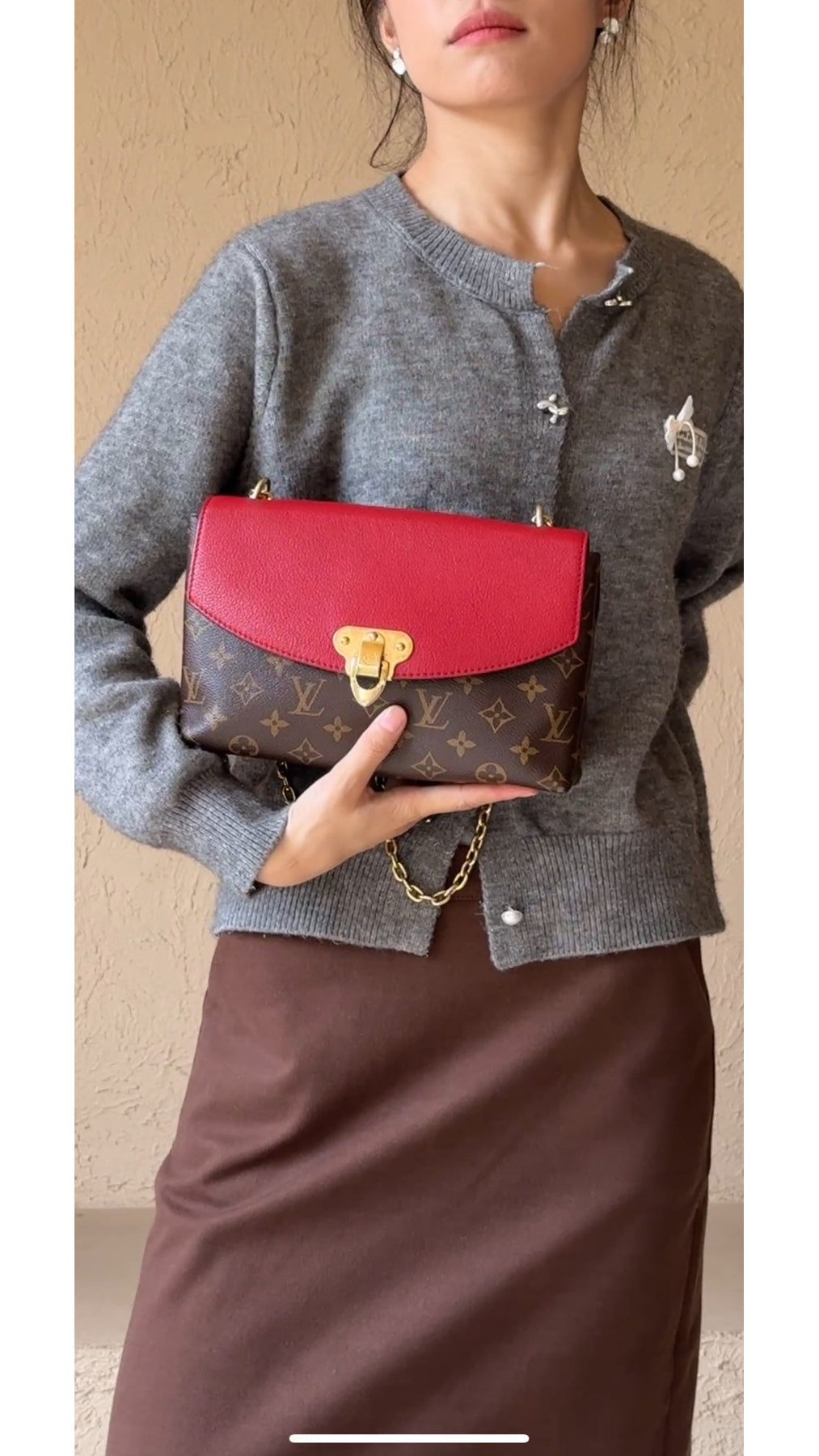 Louis Vuitton Pallas Chain Bag Monogram - Red