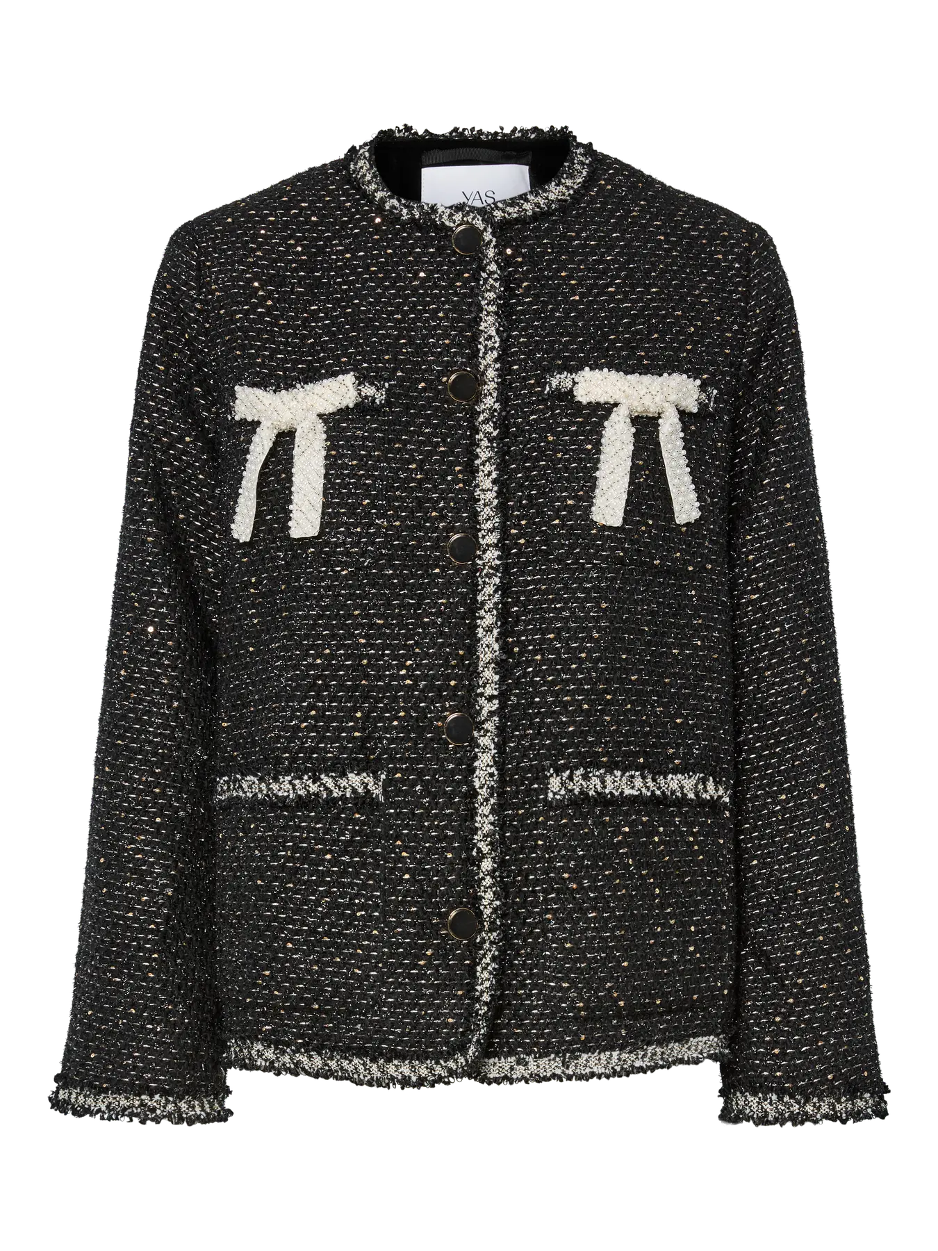 Yasunida Ls Oversize Tweed Jacket - Svart