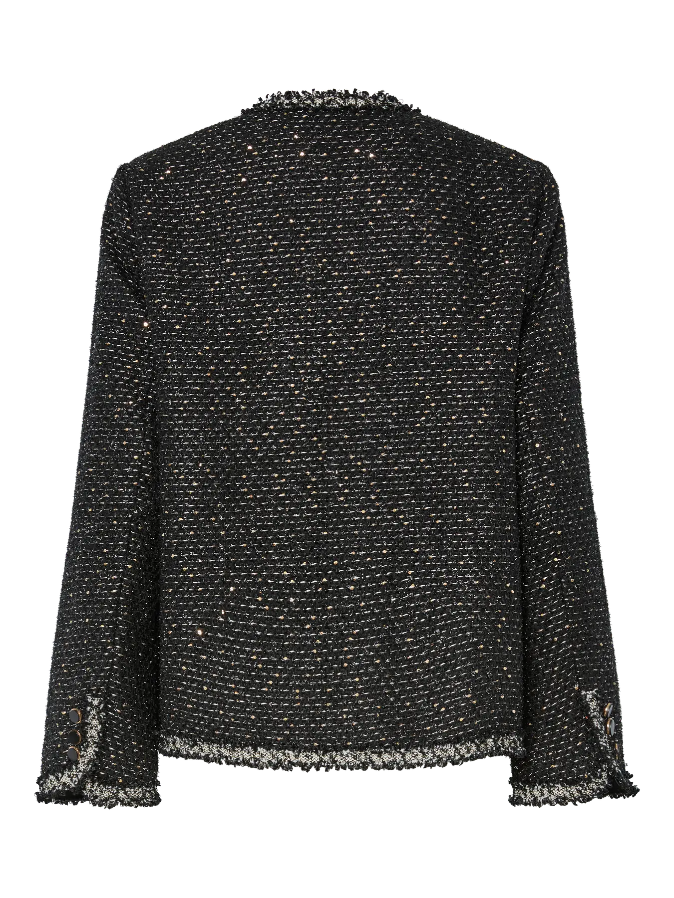 Yasunida Ls Oversize Tweed Jacket - Svart