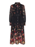 Yasromantica Ls Long Dress - Show - Black Romantica Aop