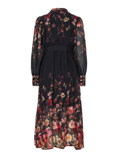 Yasromantica Ls Long Dress - Show - Black Romantica Aop