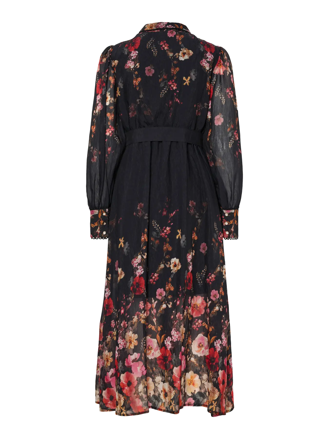 Yasromantica Ls Long Dress - Show - Black Romantica Aop