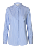 Romie LS Striped Fitted Shirt - Bright White Blue