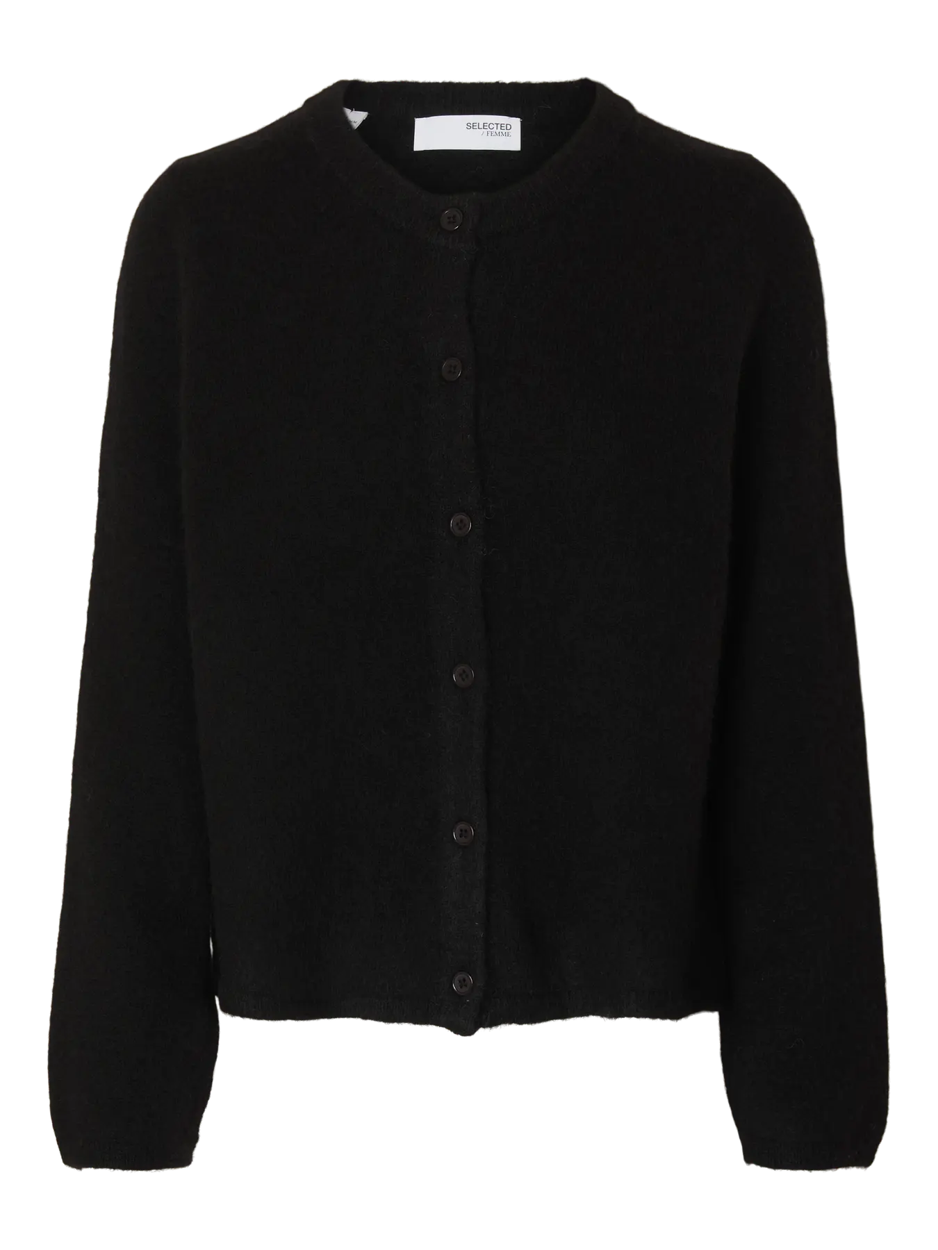 Selected Femme Lulu New Ls Knit Cardigan - Svart