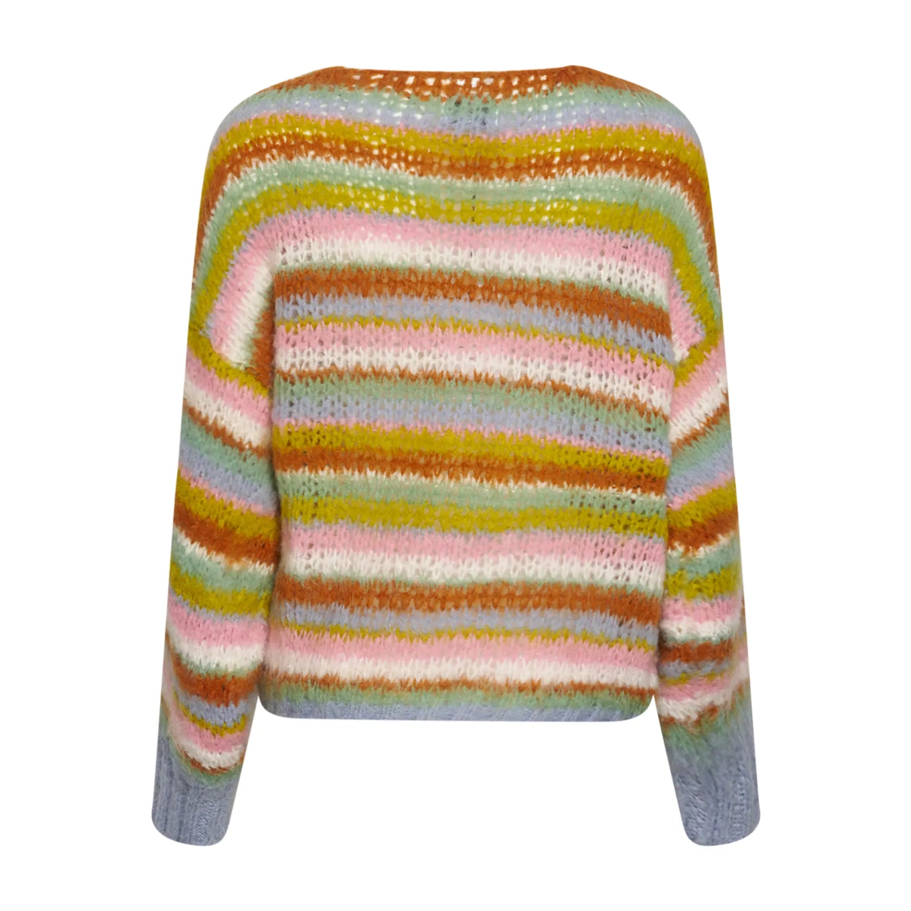 Rima Pool Knit Cardigan - Light Blue/Yellow/Rose