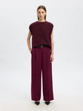 Lulu Sl Knit Vest - Fig Black Core
