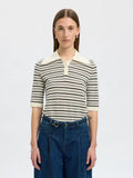 Thea 2/4 Stickad Polotröja - Snow White Black