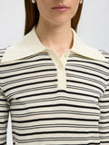 Thea 2/4 Stickad Polotröja - Snow White Black