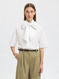 Aya-Juno 2/4 Bow Shirt - Bright White