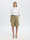 Aya-Juno 2/4 Bow Shirt - Bright White