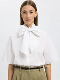 Aya-Juno 2/4 Bow Shirt - Bright White