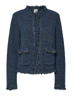 Yassargo Ls Knit Cardigan - Sargasso Sea Gold Lurex