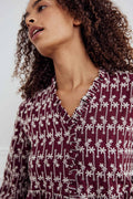 Matti Blouse Print - Dusty Mahogany