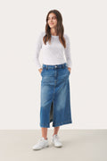 CaliaPW Skirt - Medium Blue Denim