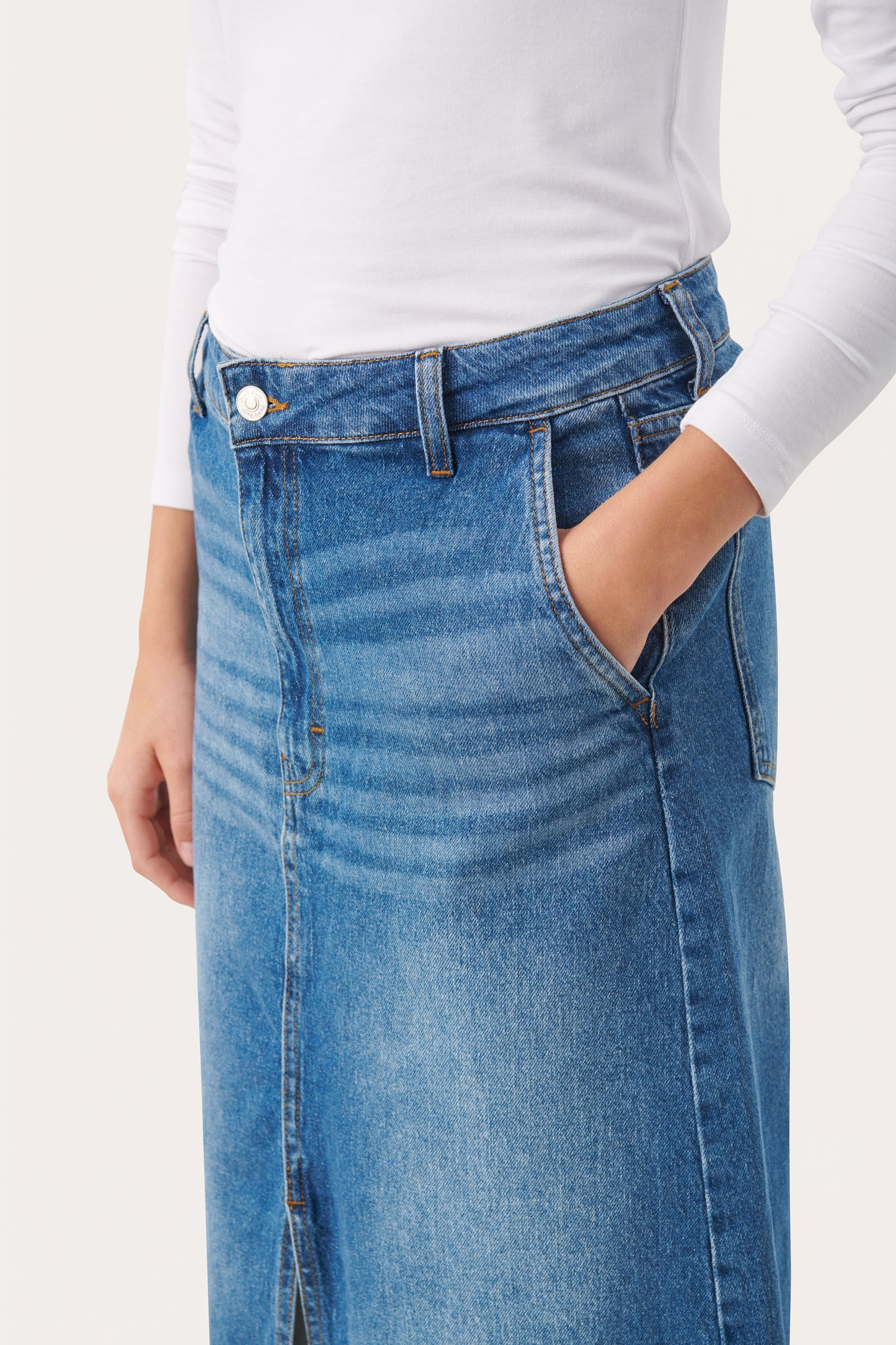 CaliaPW Skirt - Medium Blue Denim
