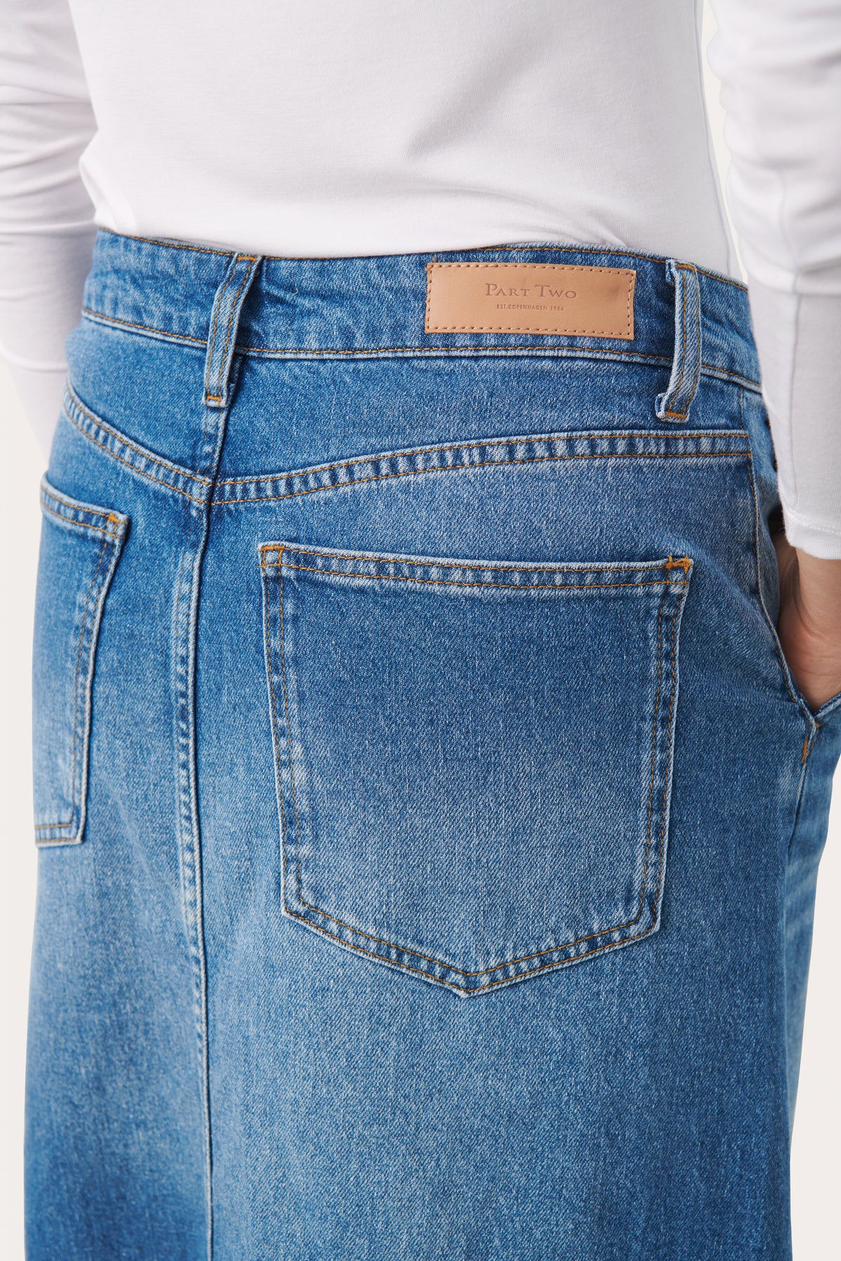 CaliaPW Skirt - Medium Blue Denim
