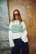 Leen Knit - Talani Green Stripe
