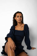 Mila Blouse - Navy