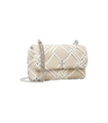 Kira Woven Canvas Mini Flap Bag - Natural / Blanc