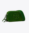 Miller Flocked Mini Crossbody Bag - Emerald