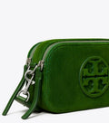 Miller Flocked Mini Crossbody Bag - Emerald