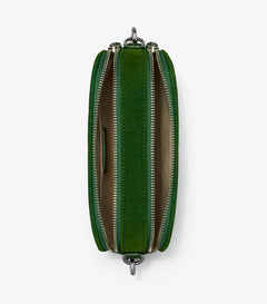 Miller Flocked Mini Crossbody Bag - Emerald