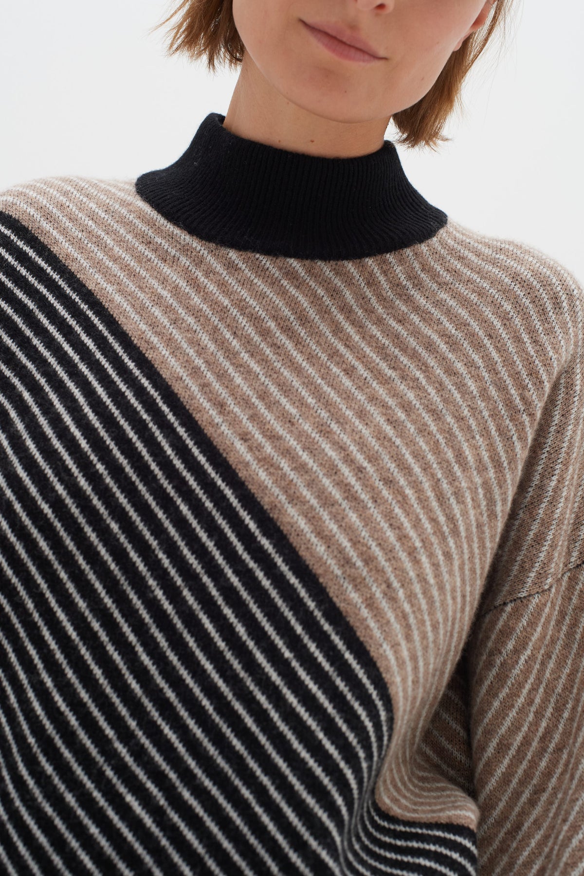 RancelIW Pullover - Mocha Grey/Black