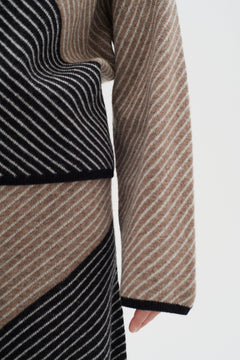 RancelIW Pullover - Mocha Grey/Black