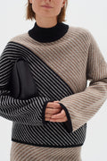 RancelIW Pullover - Mocha Grey/Black