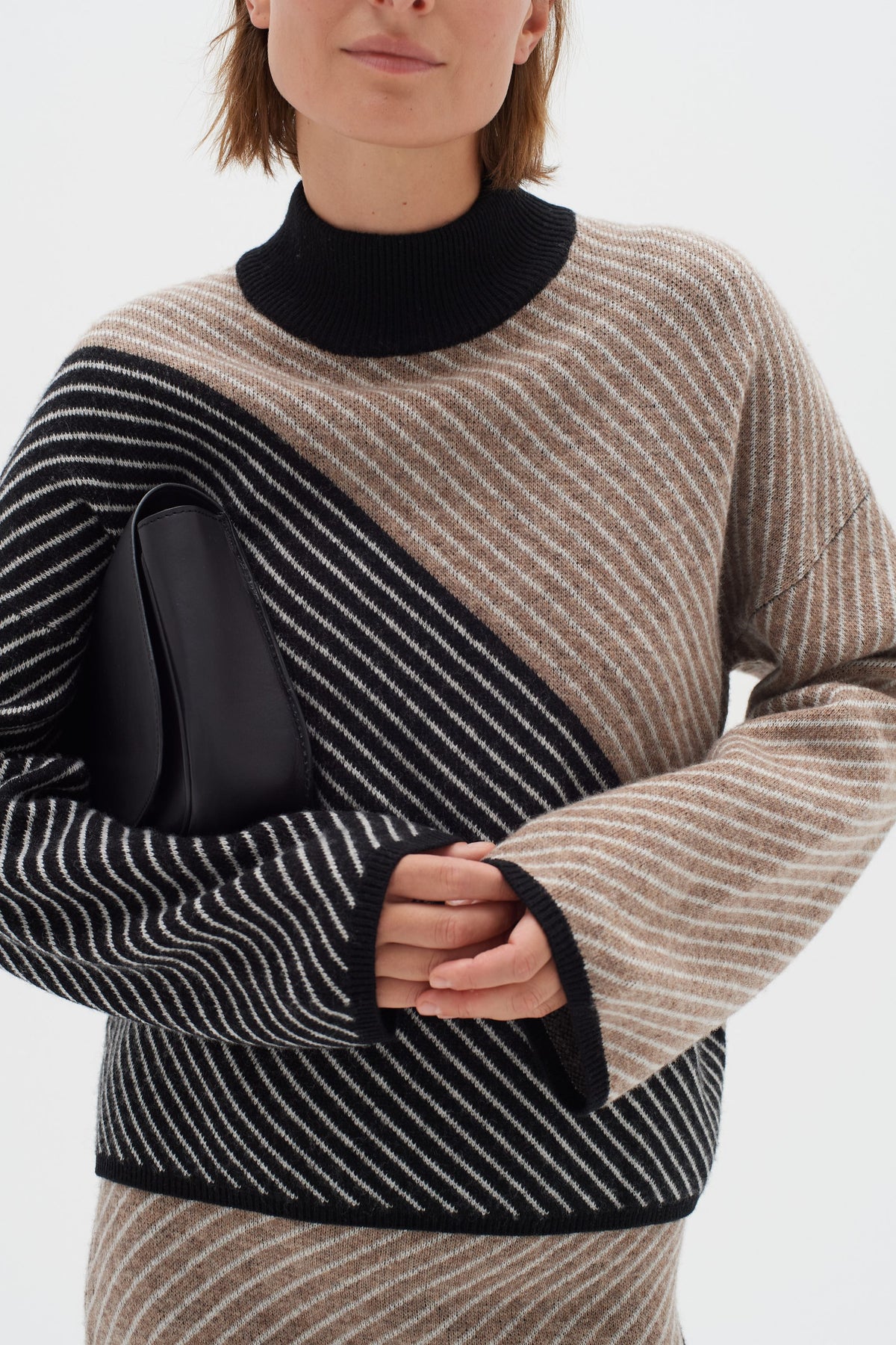 RancelIW Pullover - Mocha Grey/Black