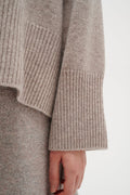 JaxyIW Turtleneck Refined - Mocha Grey Melange