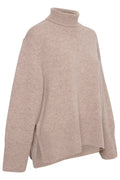 JaxyIW Turtleneck Refined - Mocha Grey Melange