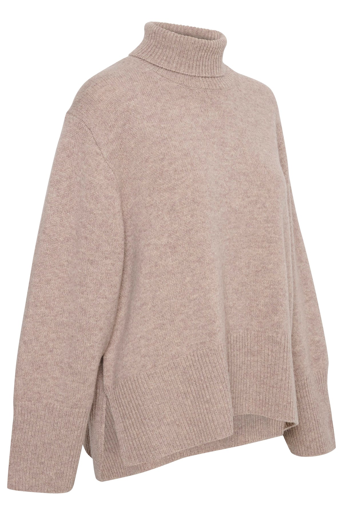 JaxyIW Turtleneck Refined - Mocha Grey Melange