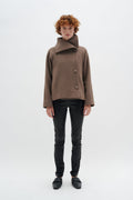 PerryIW Short Coat - Mocha Grey Melange