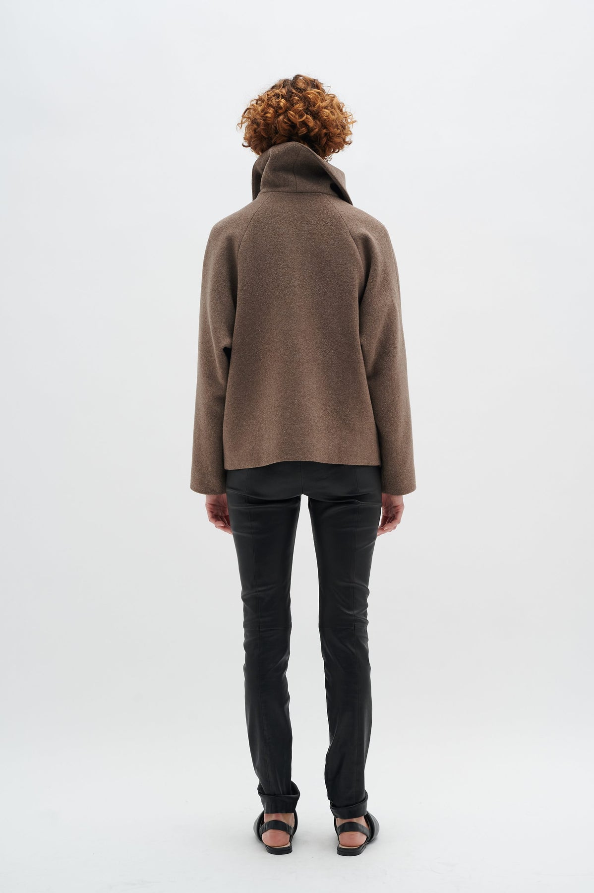 PerryIW Short Coat - Mocha Grey Melange