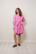 Abiella 3/4 Shirt Dress - Aurora Pink