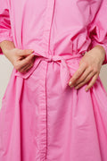 Abiella 3/4 Shirt Dress - Aurora Pink