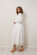 Yastrima LS Long Shirt Dress - Star White