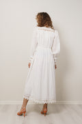 Yastrima LS Long Shirt Dress - Star White