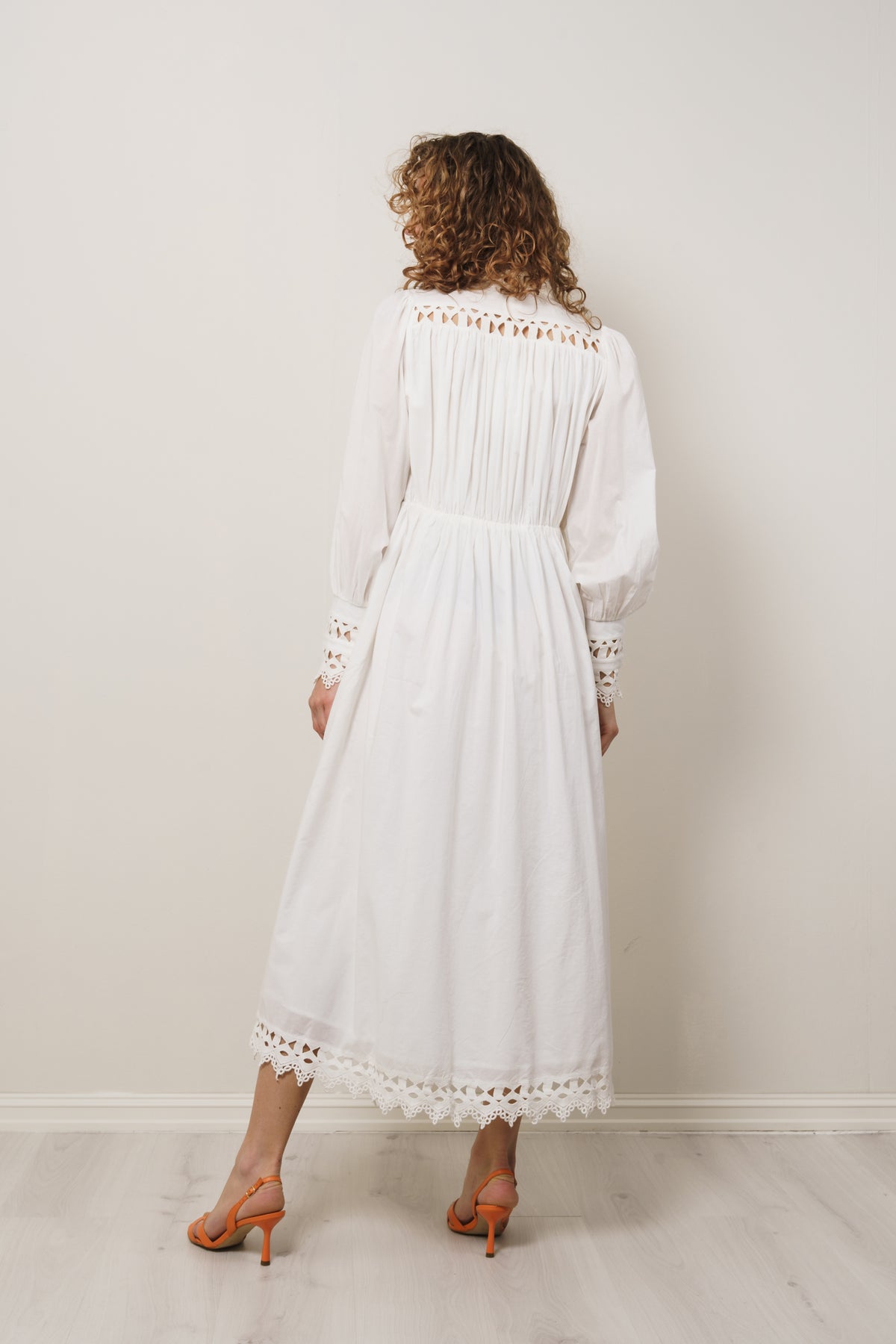 Yastrima LS Long Shirt Dress - Star White